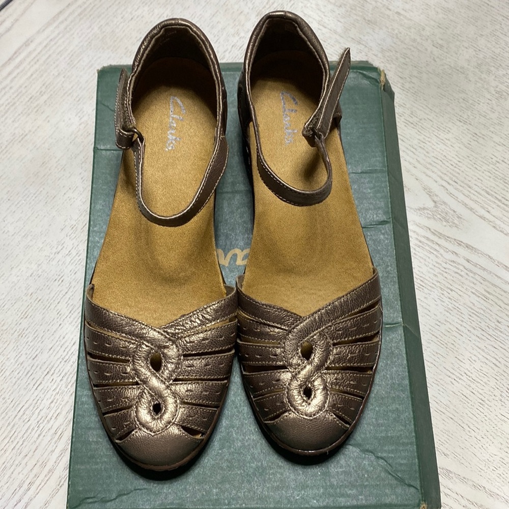 Clark's Wendy River Pewter Sandals